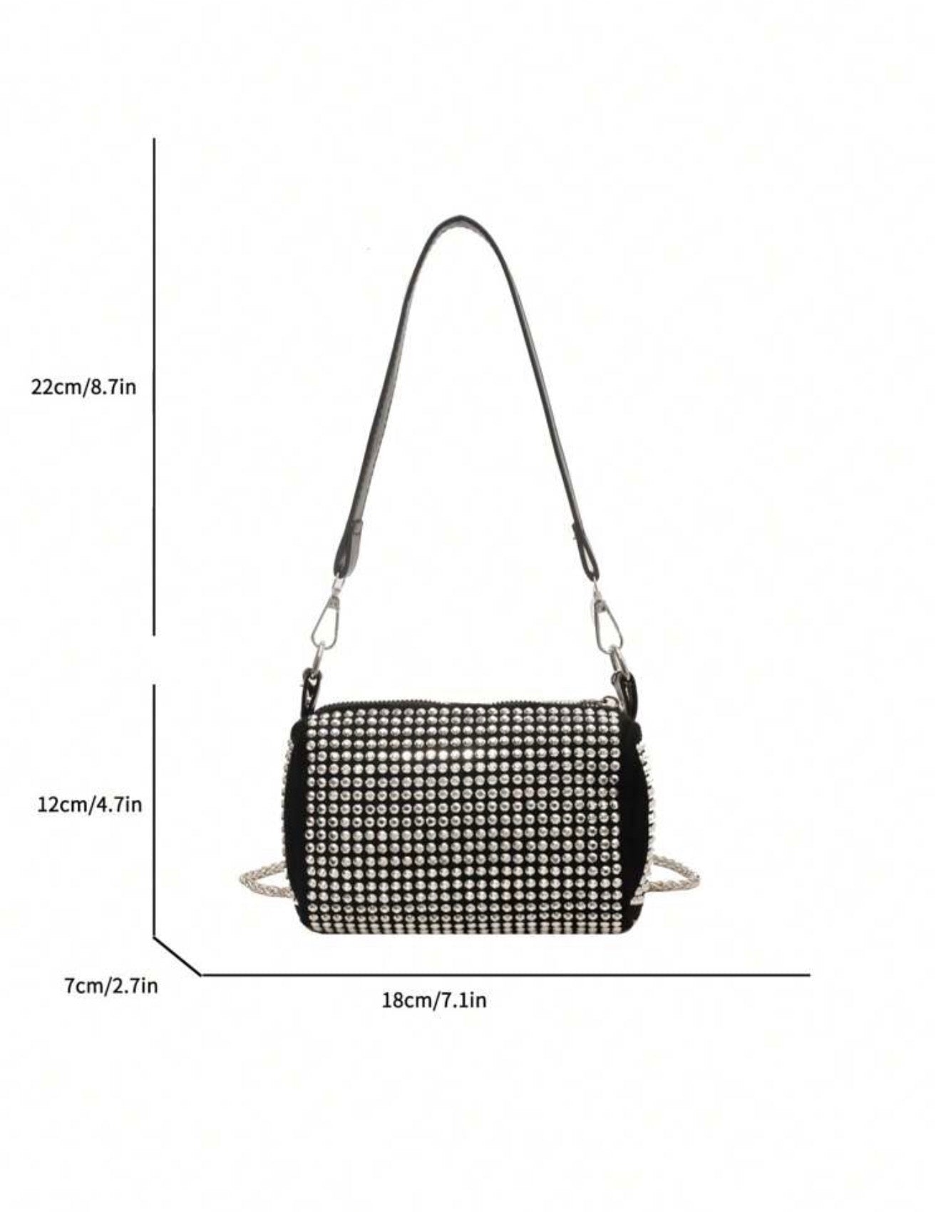 Shiny Rhinestone Decore Bag