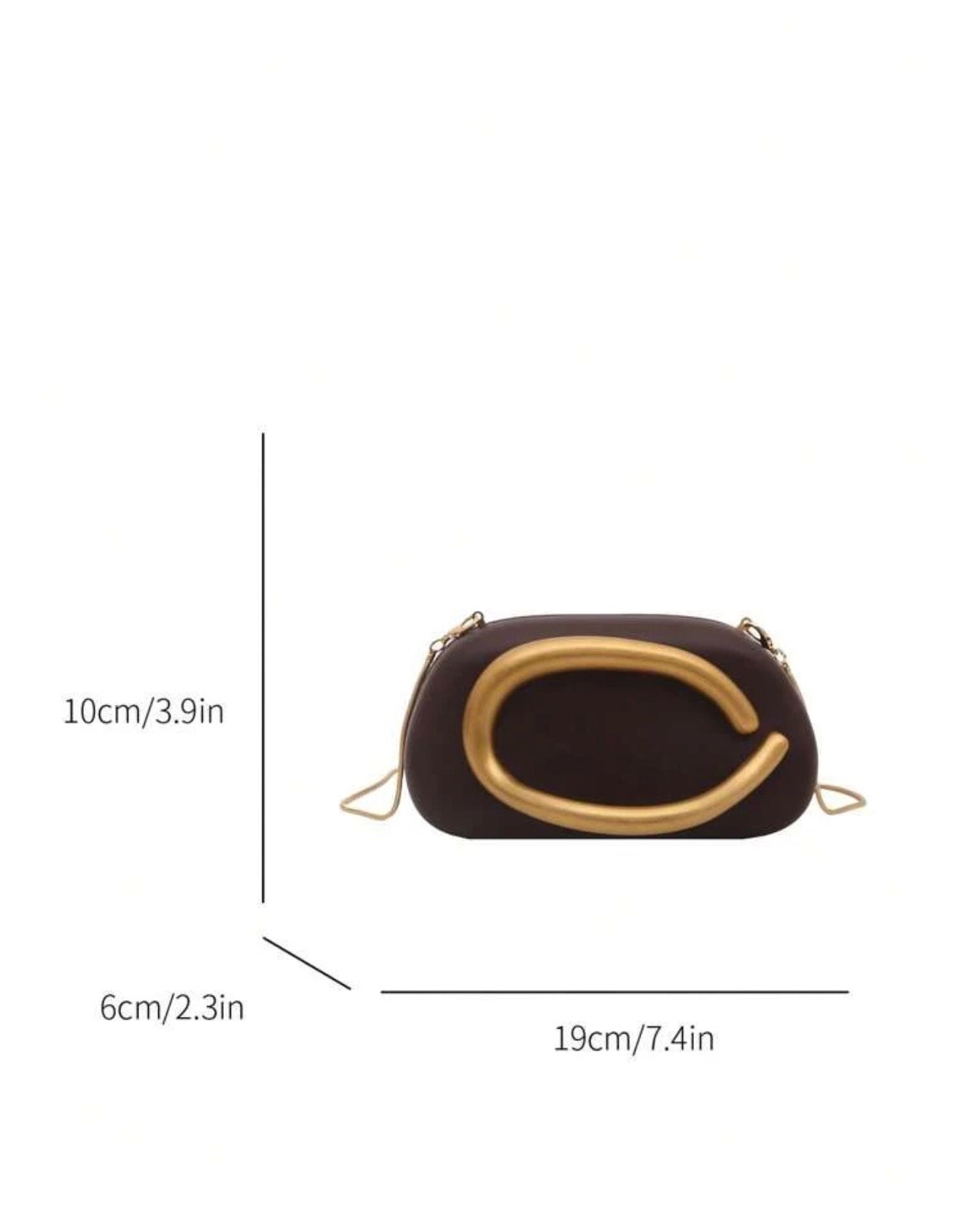 Metal decor clutch bag