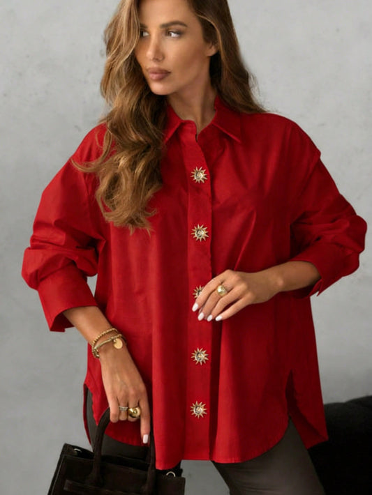 Sunflower Metal Buckle
Decor Shirt