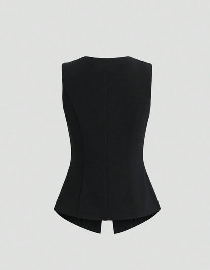 French Style Metal Button Blazer