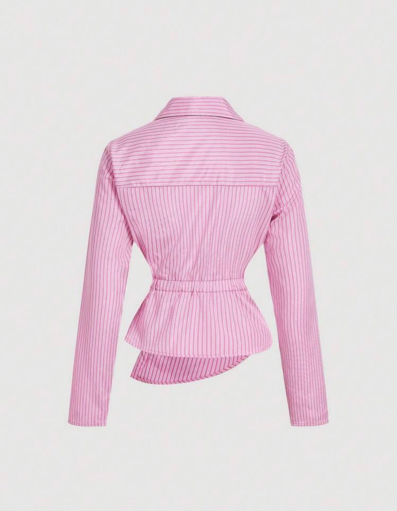 Striped Turndown Collar blouse