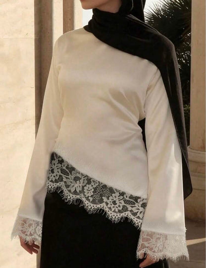 Elegant Lace Patchwork Blouse