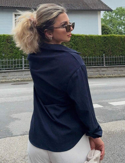 Long Sleeve Collared Pocket Shirt