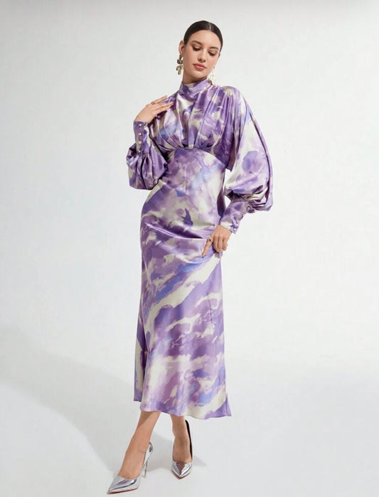 Satin Midi Casual Dress