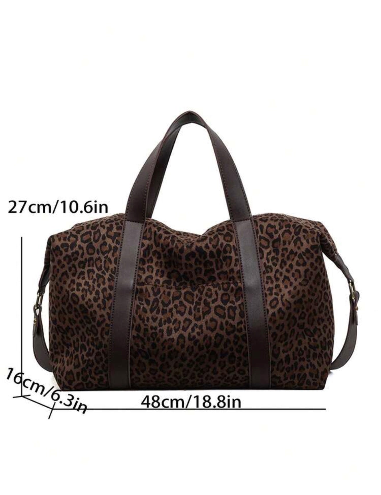 Leopard Print Leather Handbag