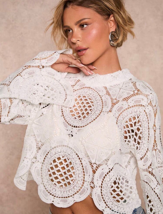 Allurite Floral Top Long Sleeve
