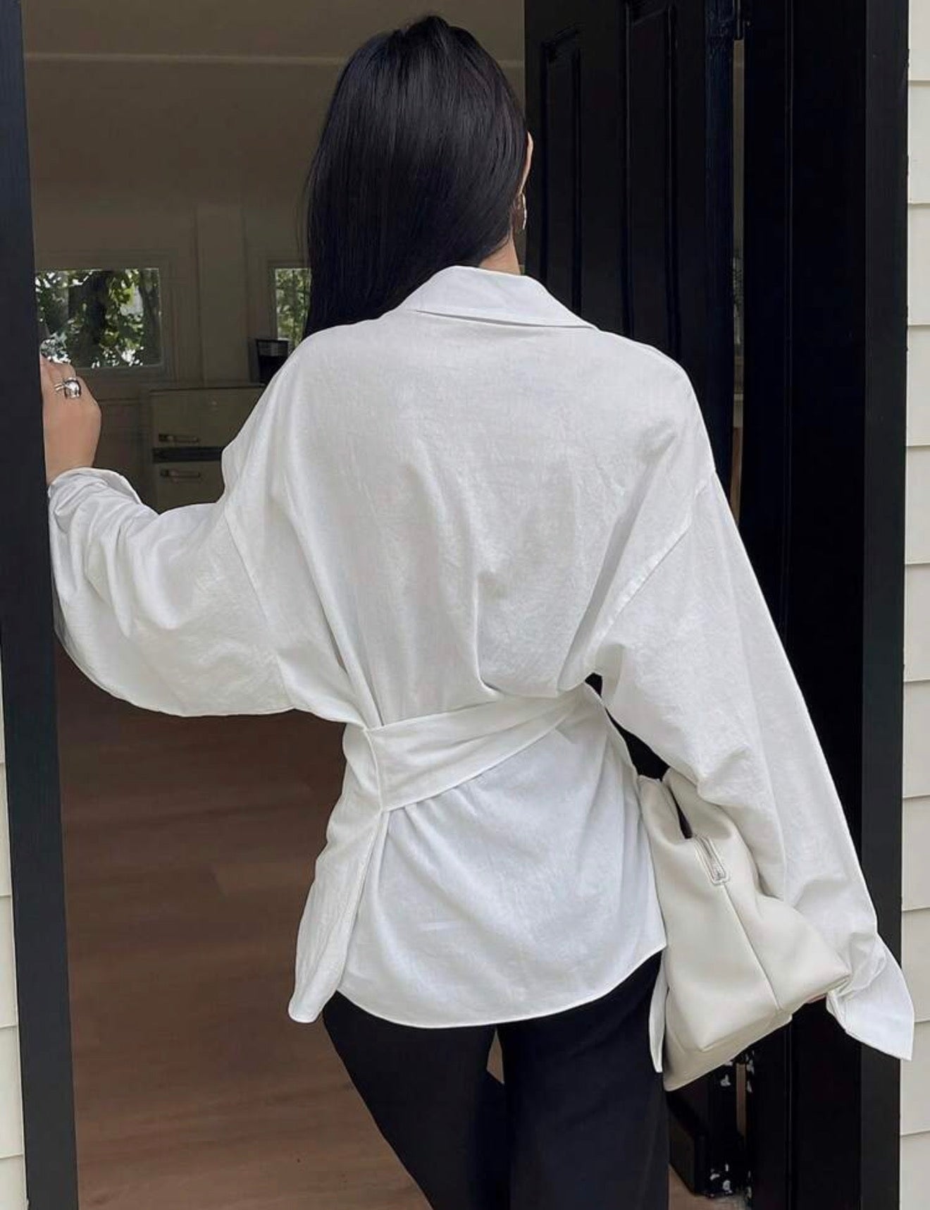 Half-Placket tie Blouse