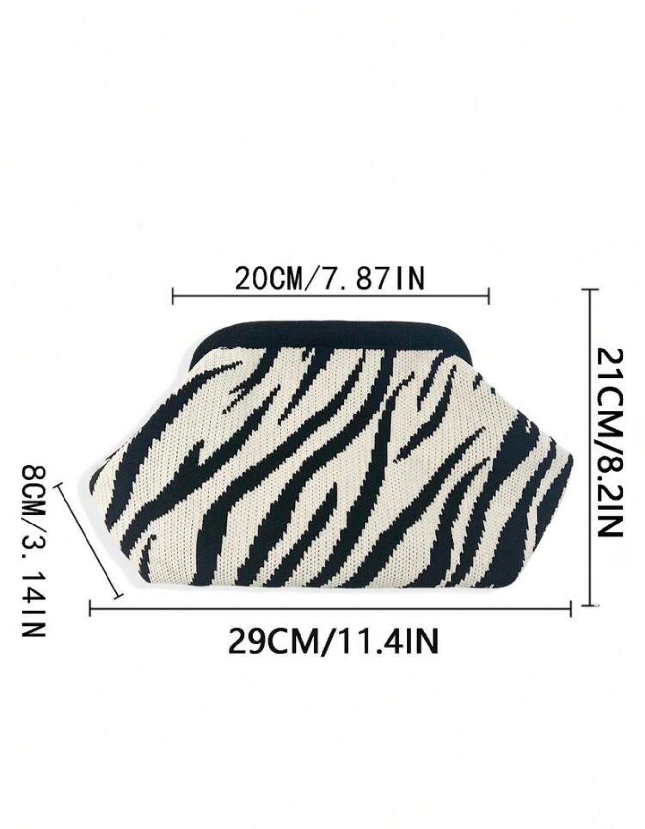 Zebra Clutch Bag