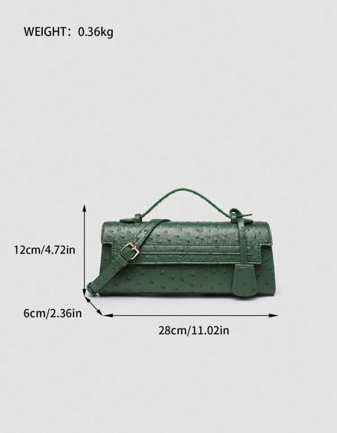 Ostrich Pattern PU  Bag
