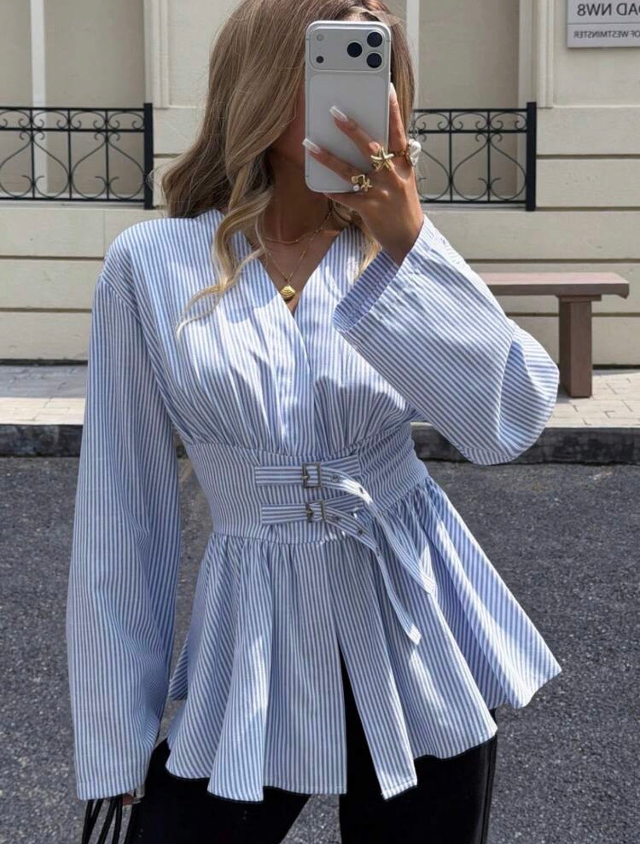 Cotton long sleeve blouse
