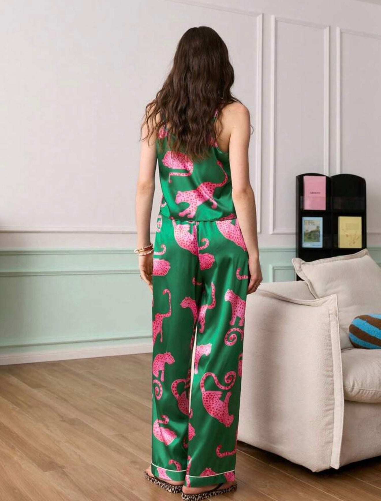 Leopard Print Satin pj