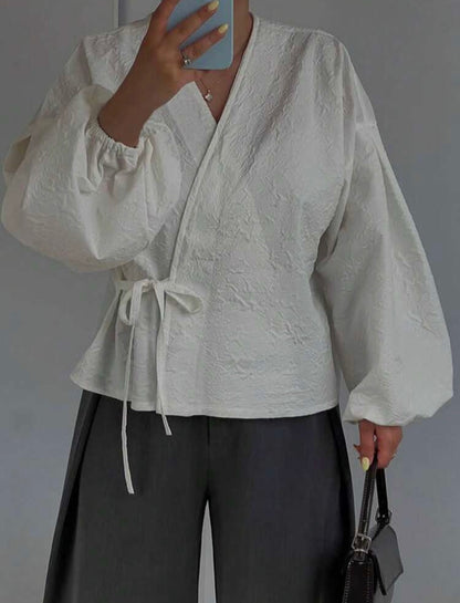 Tie front summer blouse