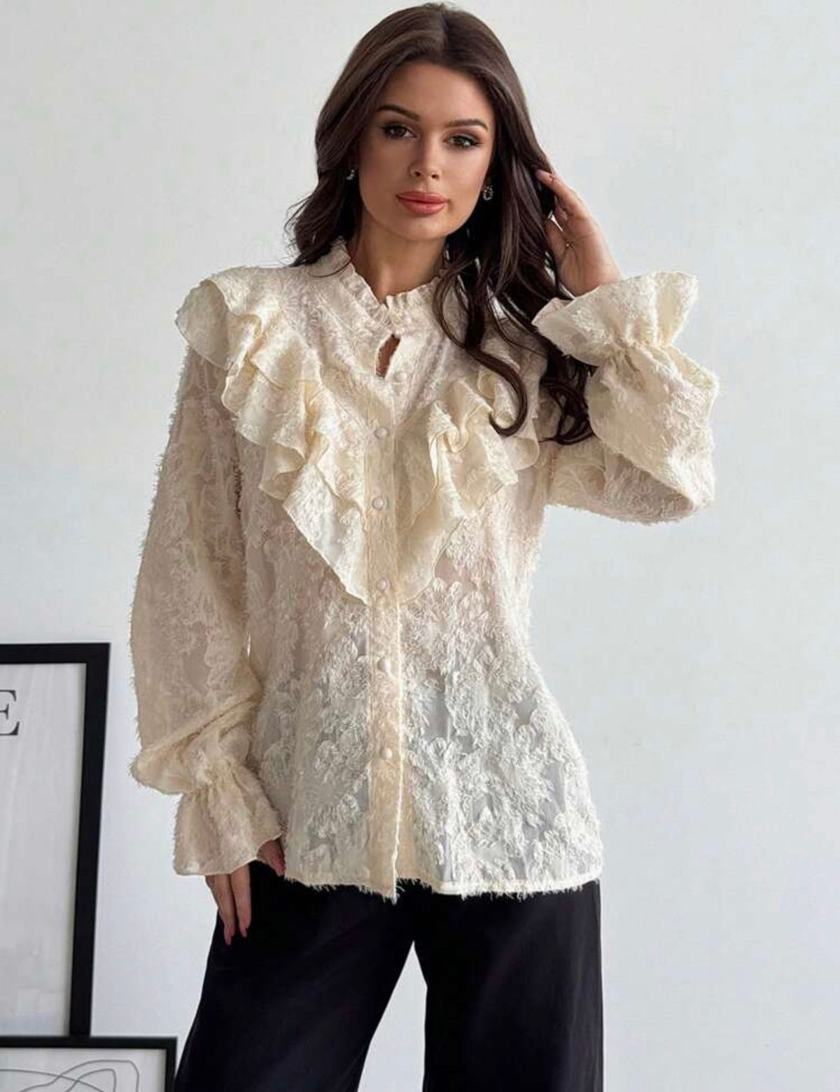 Firerie Women’s Chic Ruffle Blouse
