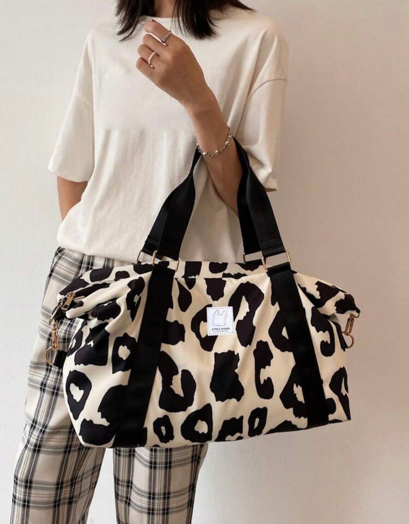 Travel Duffle bag leopard Pattern
