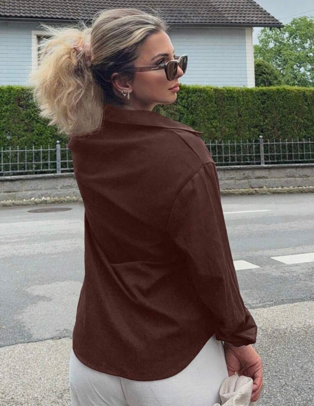 Long Sleeve Collared Pocket Shirt