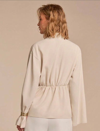 Long Sleeve Ruched Blouse
