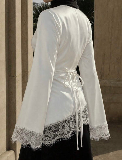Elegant Lace Patchwork Blouse