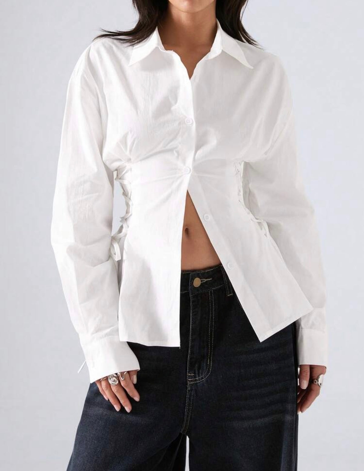 LYSMO Elegant Casual White Shirt