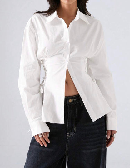 LYSMO Elegant Casual White Shirt