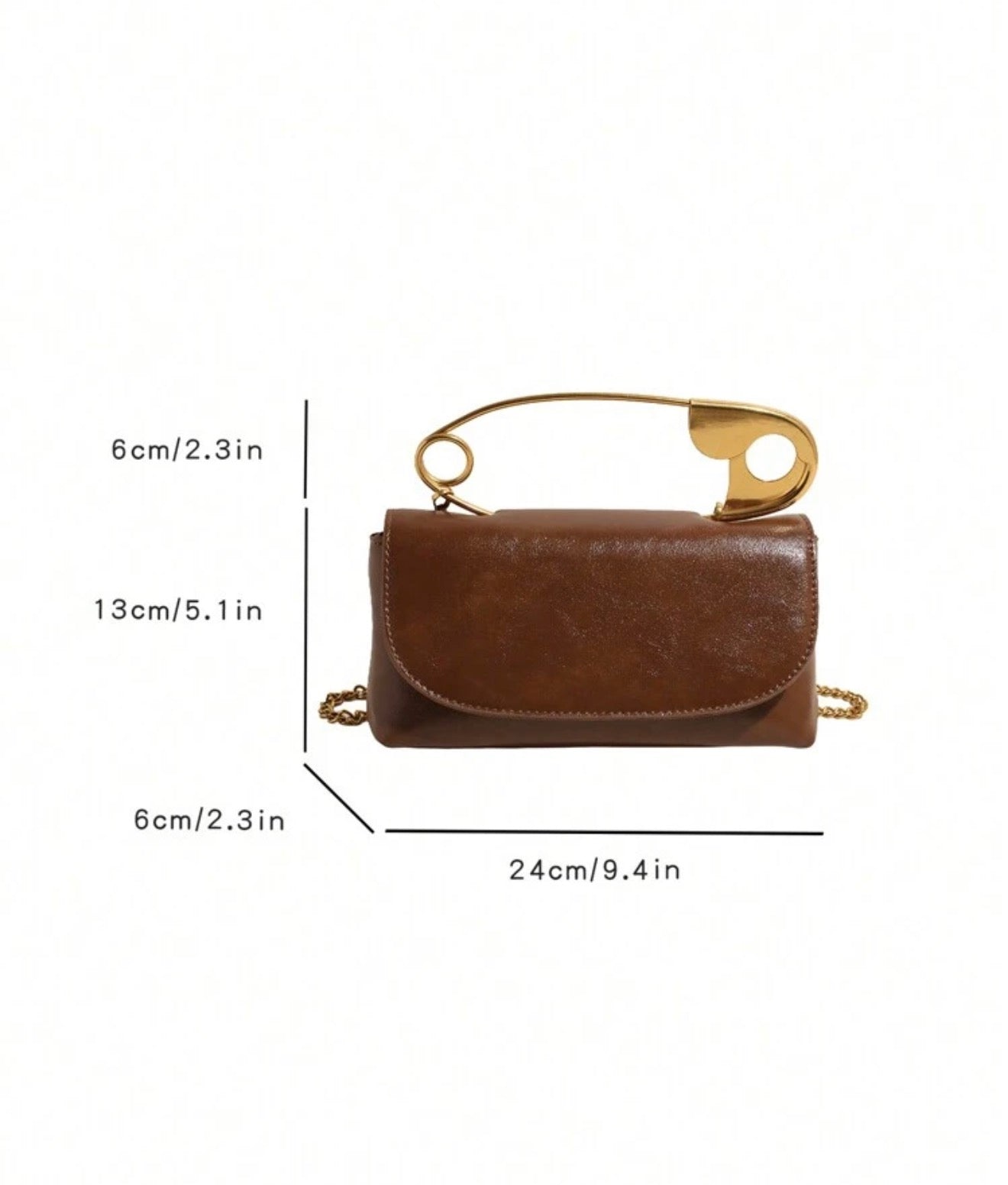 Brooch hand&cross bag