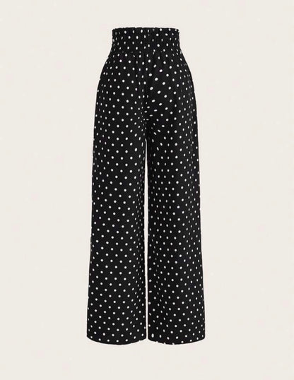 Black Polka Dots Pants