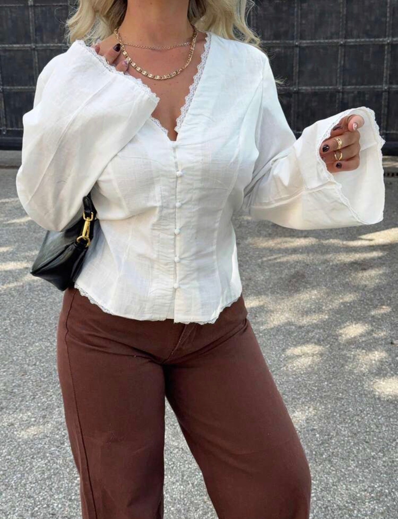Lace Trim Blouse