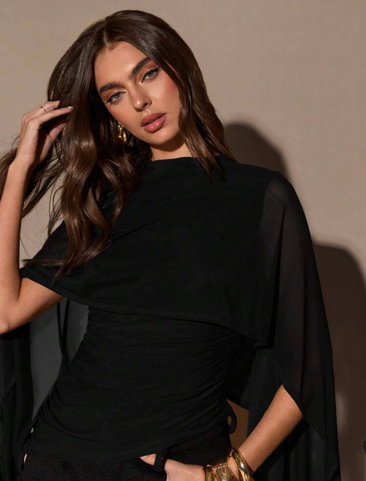 Poncho Shawl Blouse
