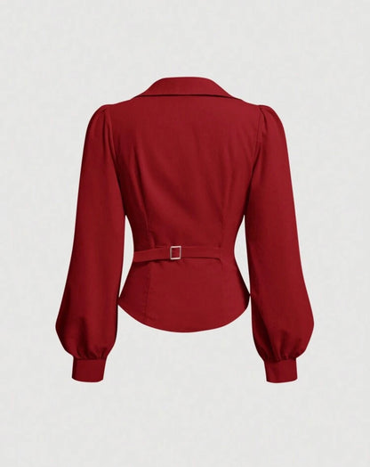 Women's Elegant Sleeve Wrap Slit Shirt