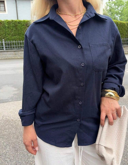 Long Sleeve Collared Pocket Shirt