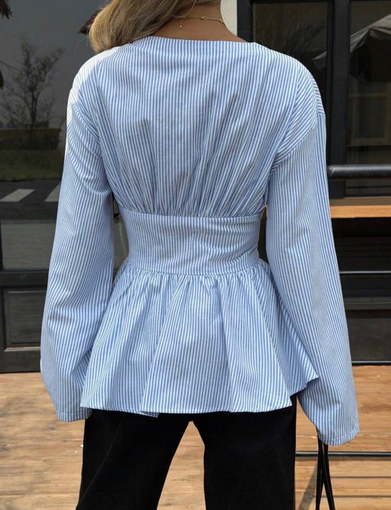 Cotton long sleeve blouse