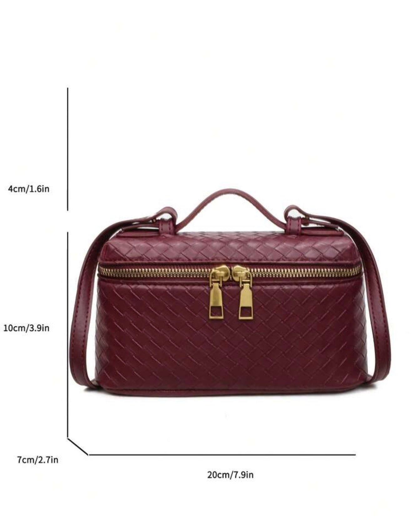 Leather woven texture bag