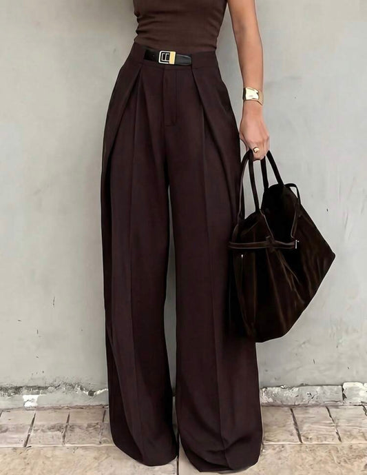 High- Waisted Straight Pants