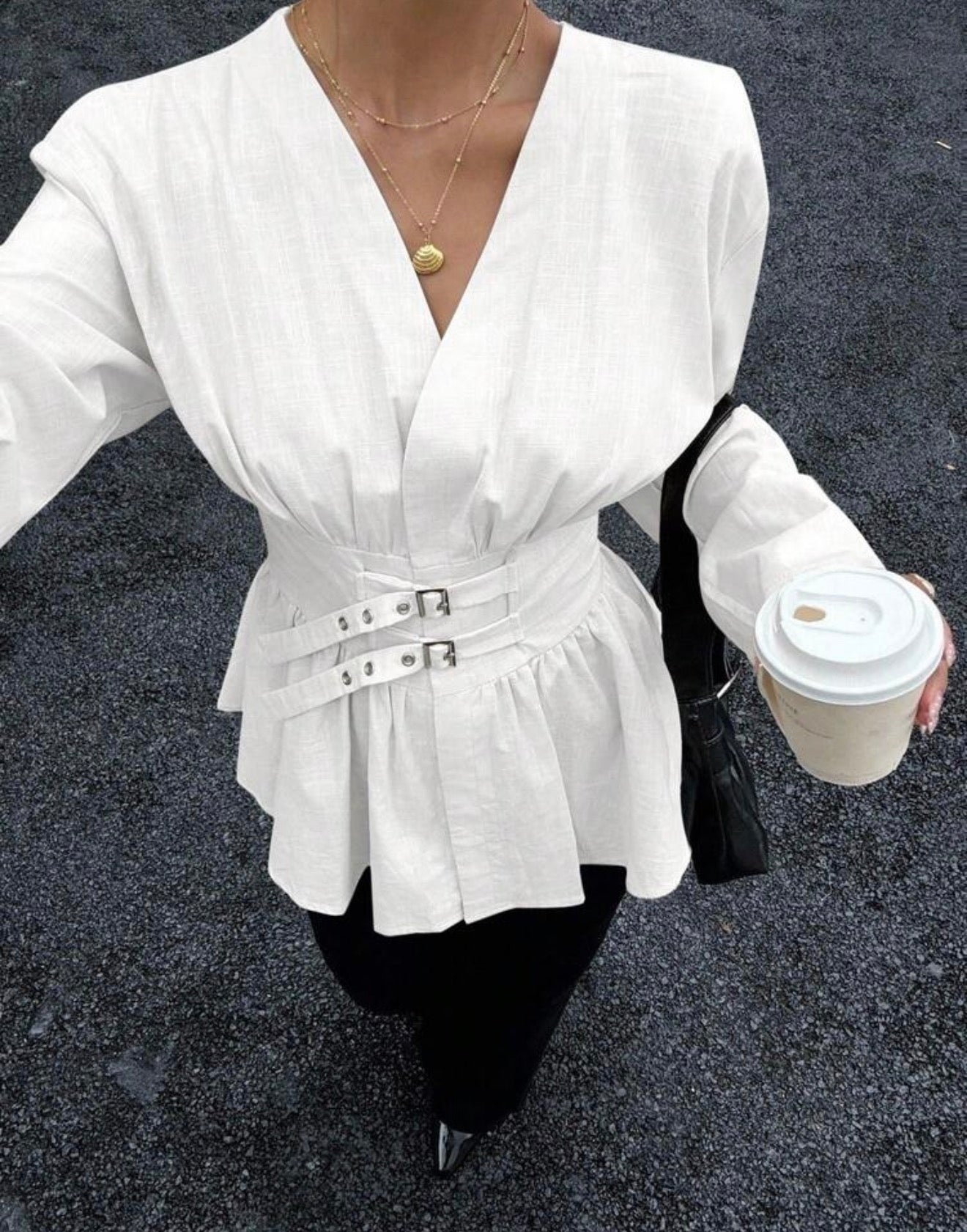 Cotton long sleeve blouse