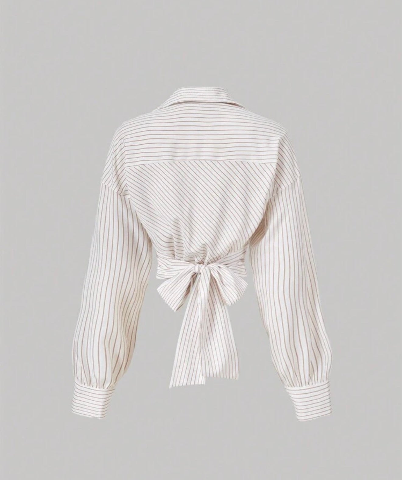 Striped Wrapped Long Sleeve blouse