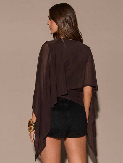 Poncho Shawl Blouse
