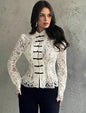Lace long sleeve blouse