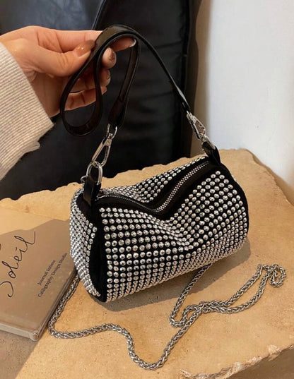 Shiny Rhinestone Decore Bag