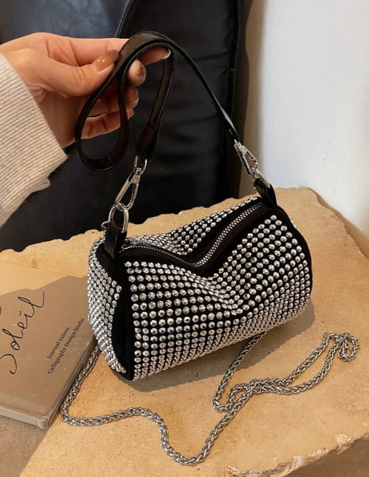 Shiny Rhinestone Decore Bag
