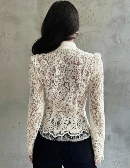 Lace long sleeve blouse