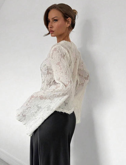 Refferiza  Lace bell blouse