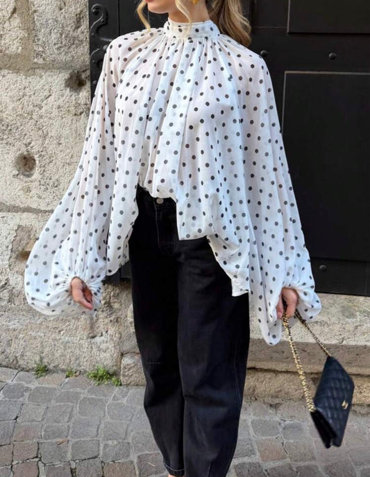 Polka dots blouse