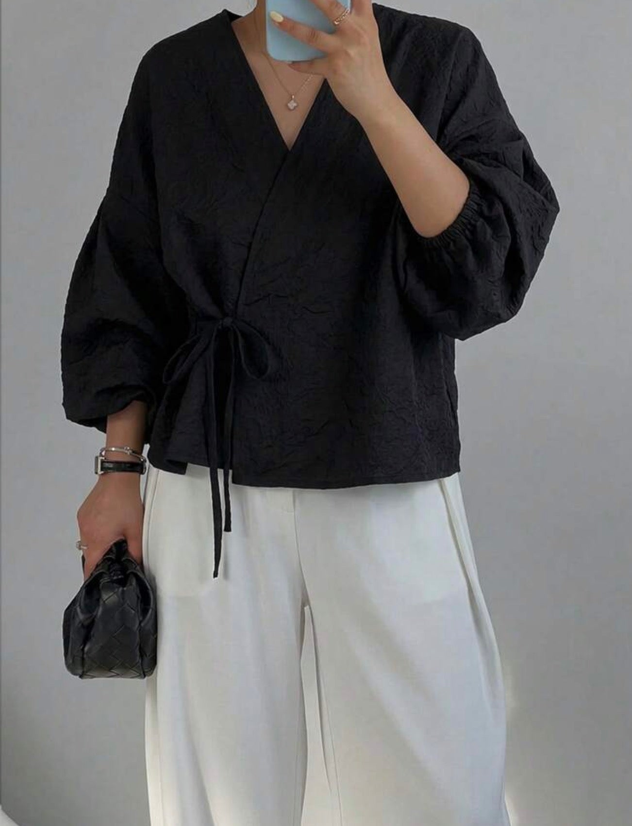 Tie front summer blouse
