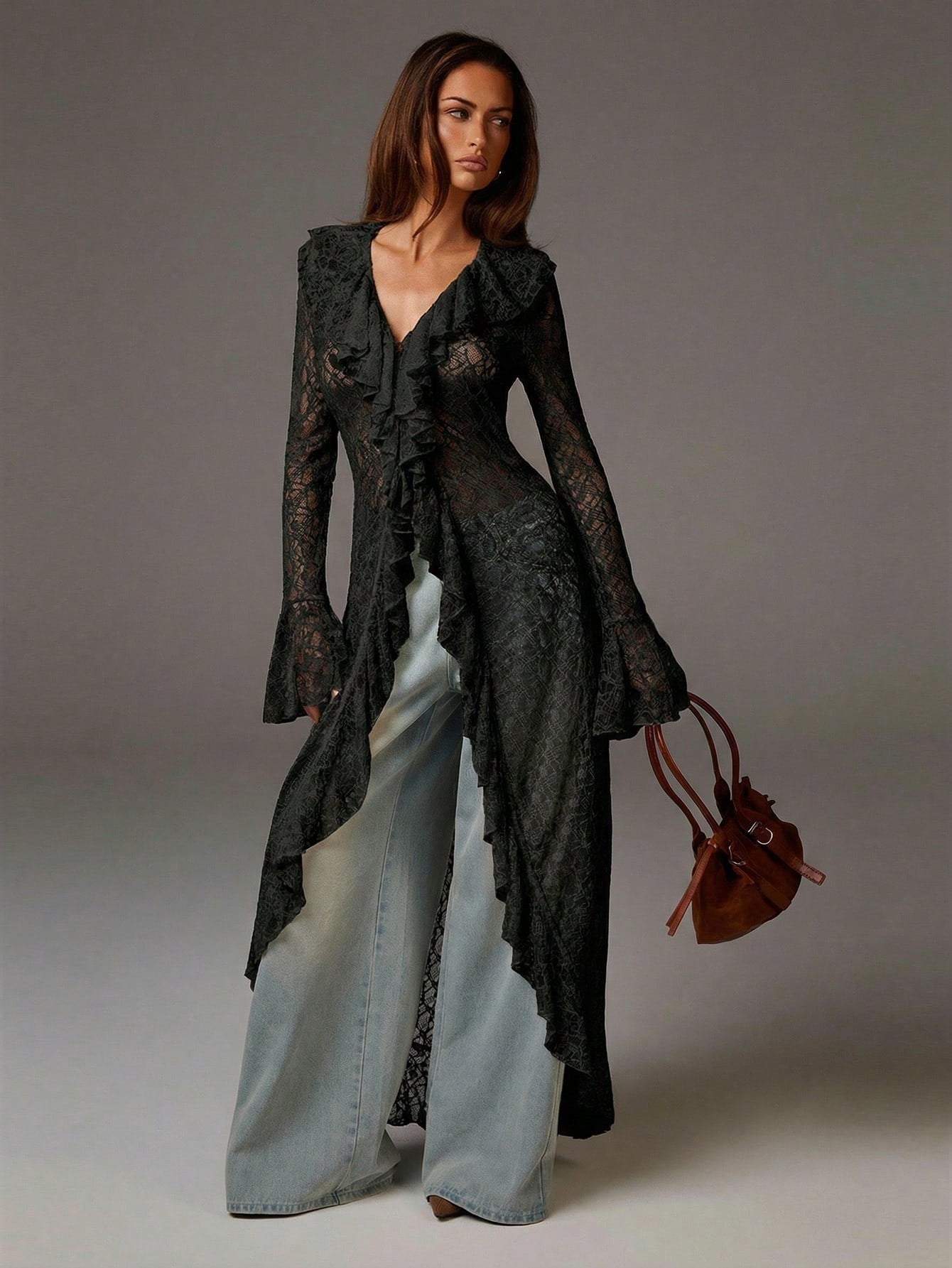Casual long sleeve maxi dress