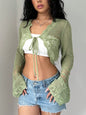 Summer Casual  Knitted Cropped Cardigan