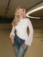 Lace Flare Sleeve Blouse
