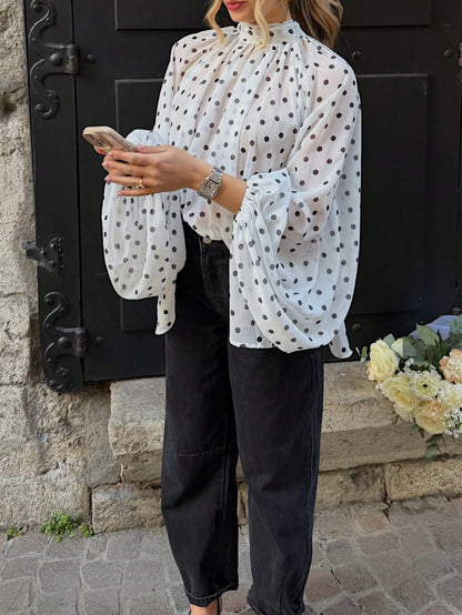 Polka dots blouse