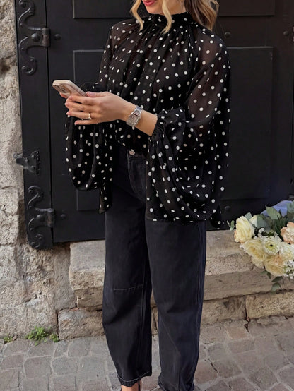 Polka dots blouse