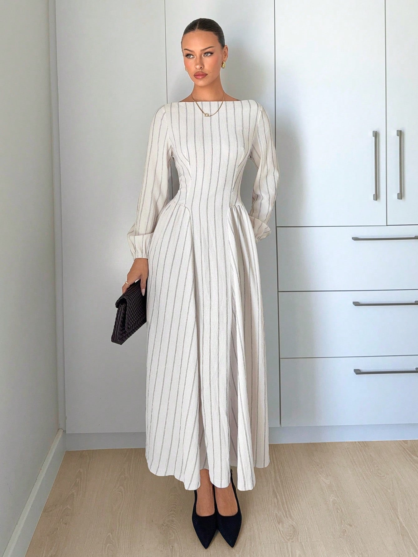 Striped Long Sleeve Dress