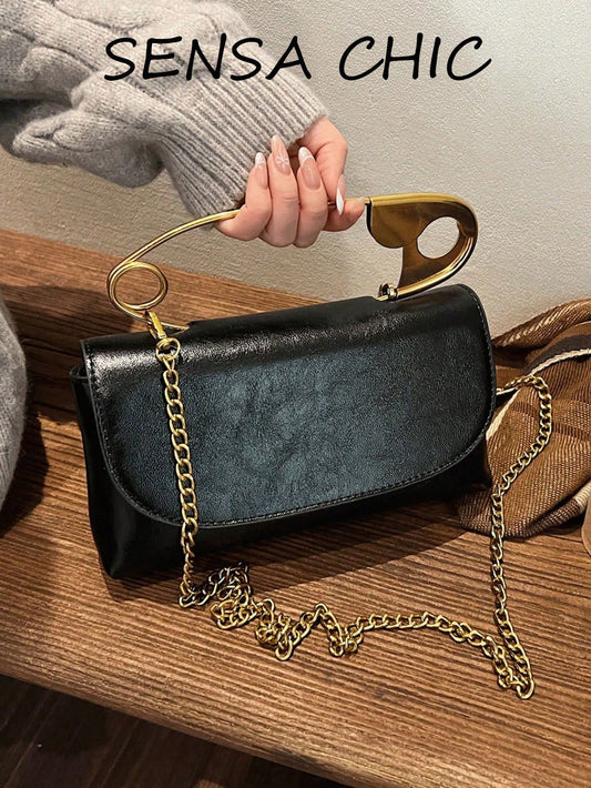 Brooch hand&cross bag