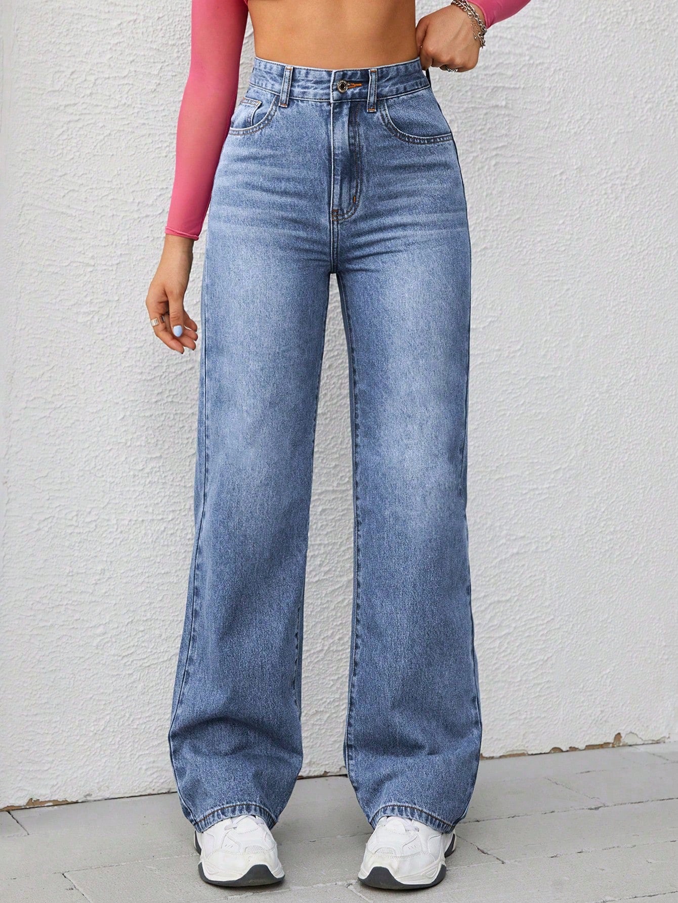 Washed Wide leg pants